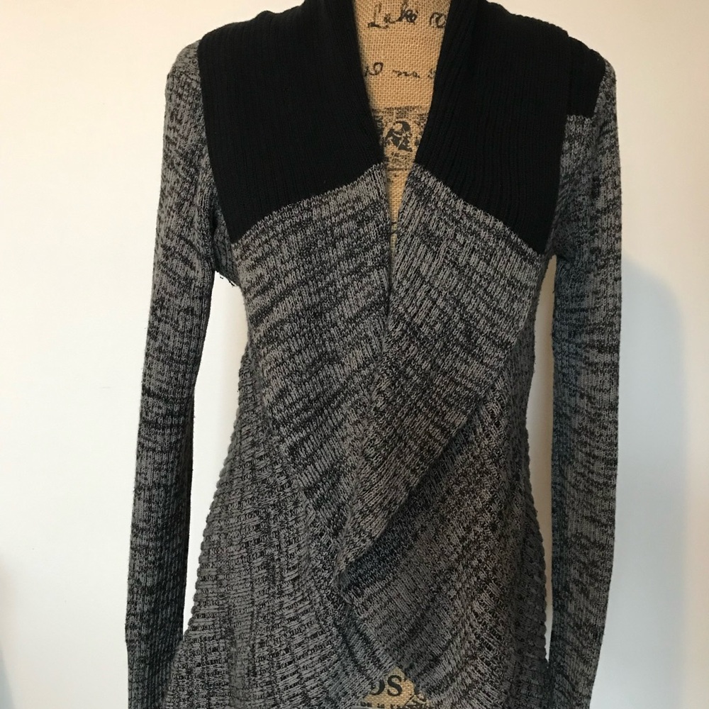 Cleo Black and Gray Women's Cardigan